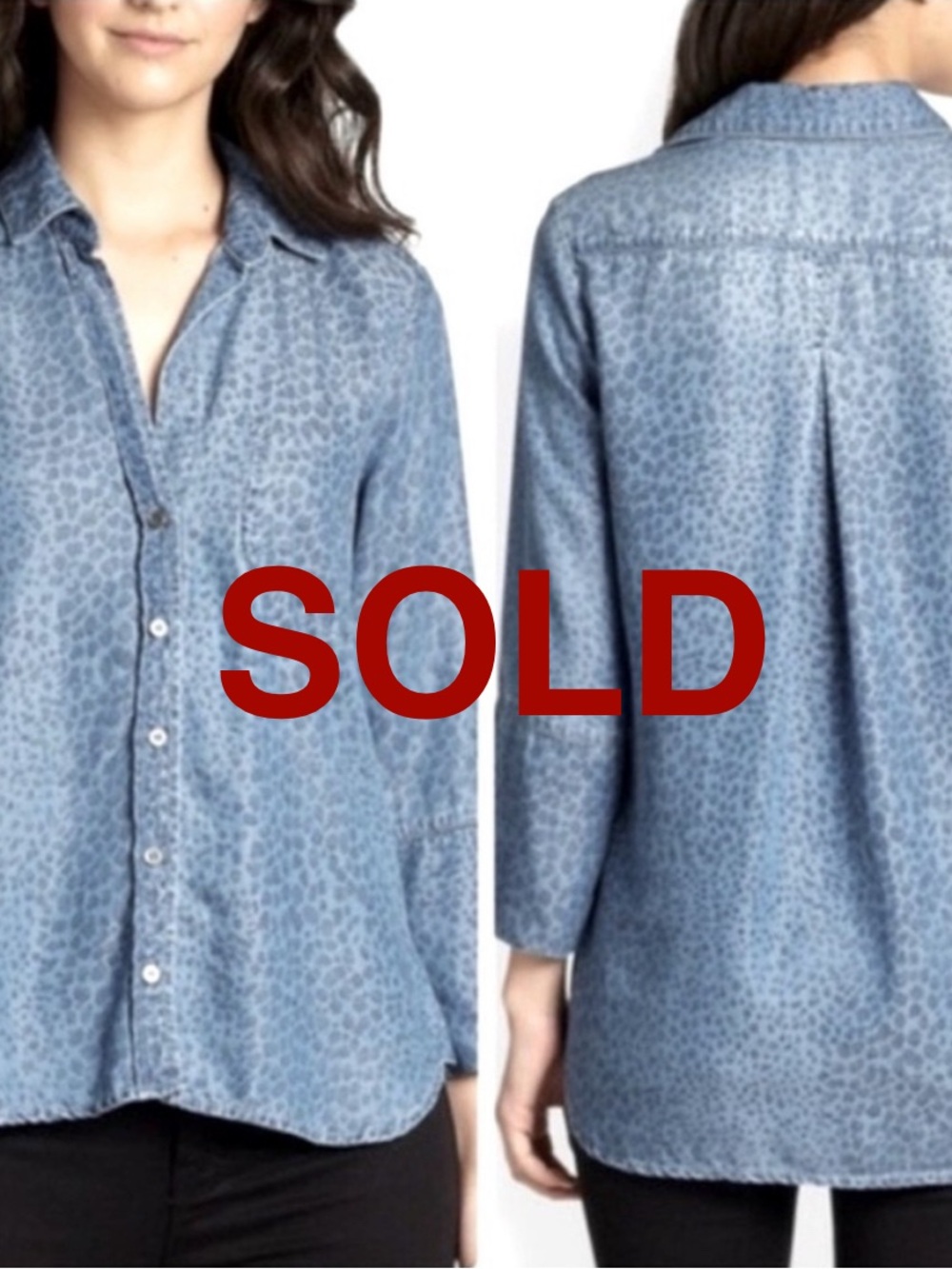 Bella Dahl Denim shirt in Animal Print